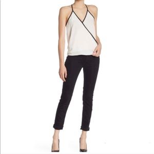 NWT HUDSON Bacara Crop Straight Cuff Blk Jeans